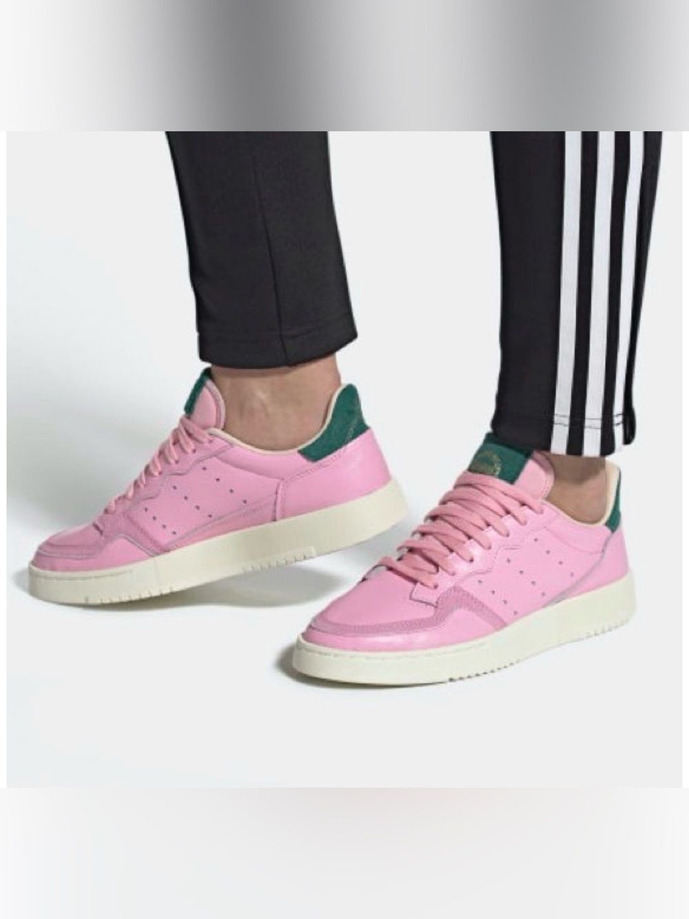 Adidas Supercourt 'True Pink Green Pink Low Top Sneakers Sneaker Size 9